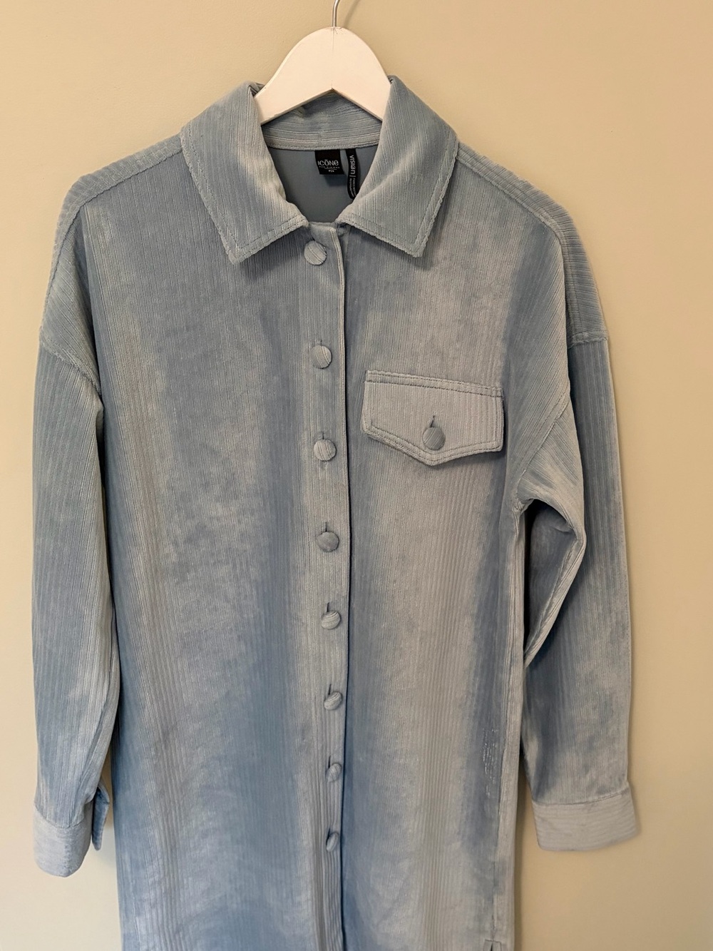 ICONe Light Blue Corduroy Button-Front Shirt